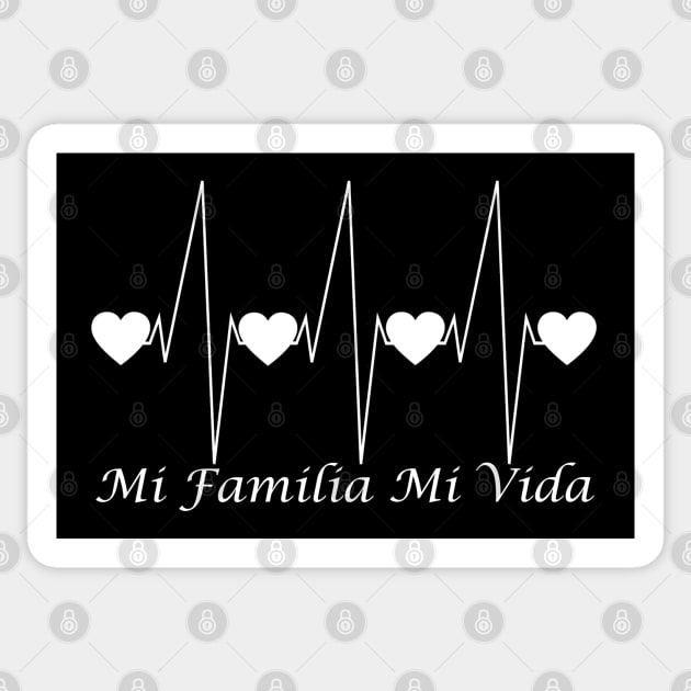 Amo A Mi Familia Mi Vida Latido Del Corazon Camiseta Sticker by Mindseye222